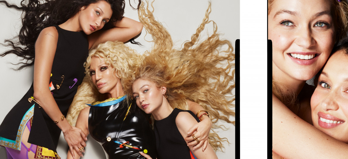 gigi hadid bella hadid campagna pubblicitaria versace spring summer