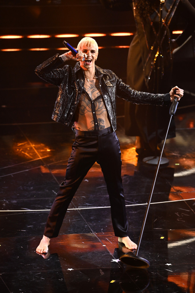Achille Lauro in Gucci (Photo by Daniele Venturelli/Getty Images)