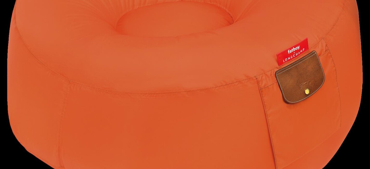 longchamp x fatboy cuscino gonfiabile per la spiaggia
