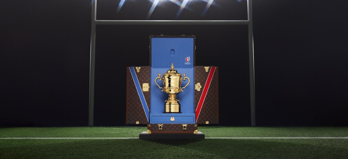 louis vuitton - baule porta trofeo coppa del mondo di rugby 2023