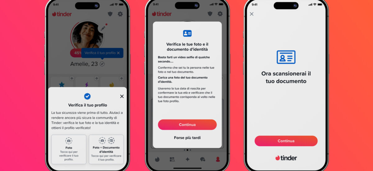 tinder badge verifica profilo