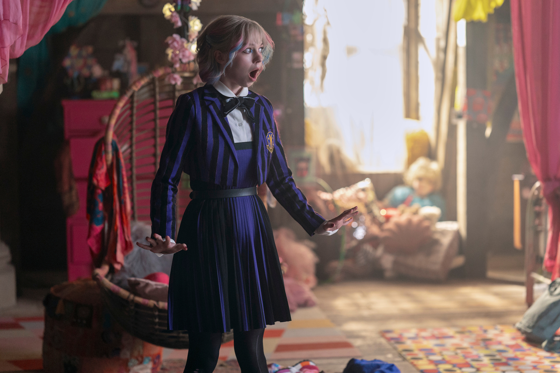 Wednesday. Emma Myers as Enid Sinclair in episode 203 of Wednesday. Cr. Jonathan Hession/Netflix © 2025