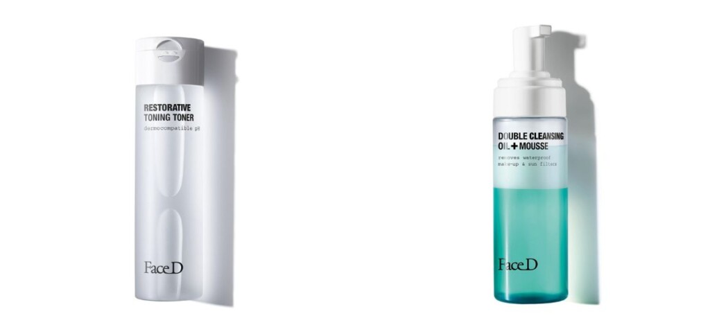 face d skincare semplificata double cleansing e tonico riequilibrante