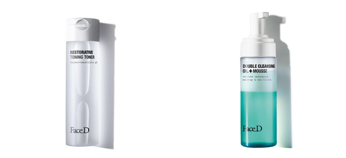 face d skincare semplificata double cleansing e tonico riequilibrante