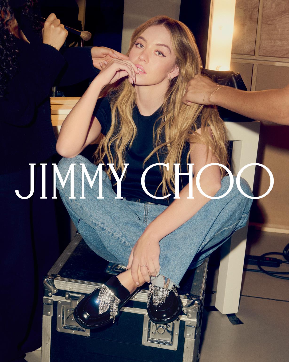 jimmy choo sydney sweeney borse scarpe