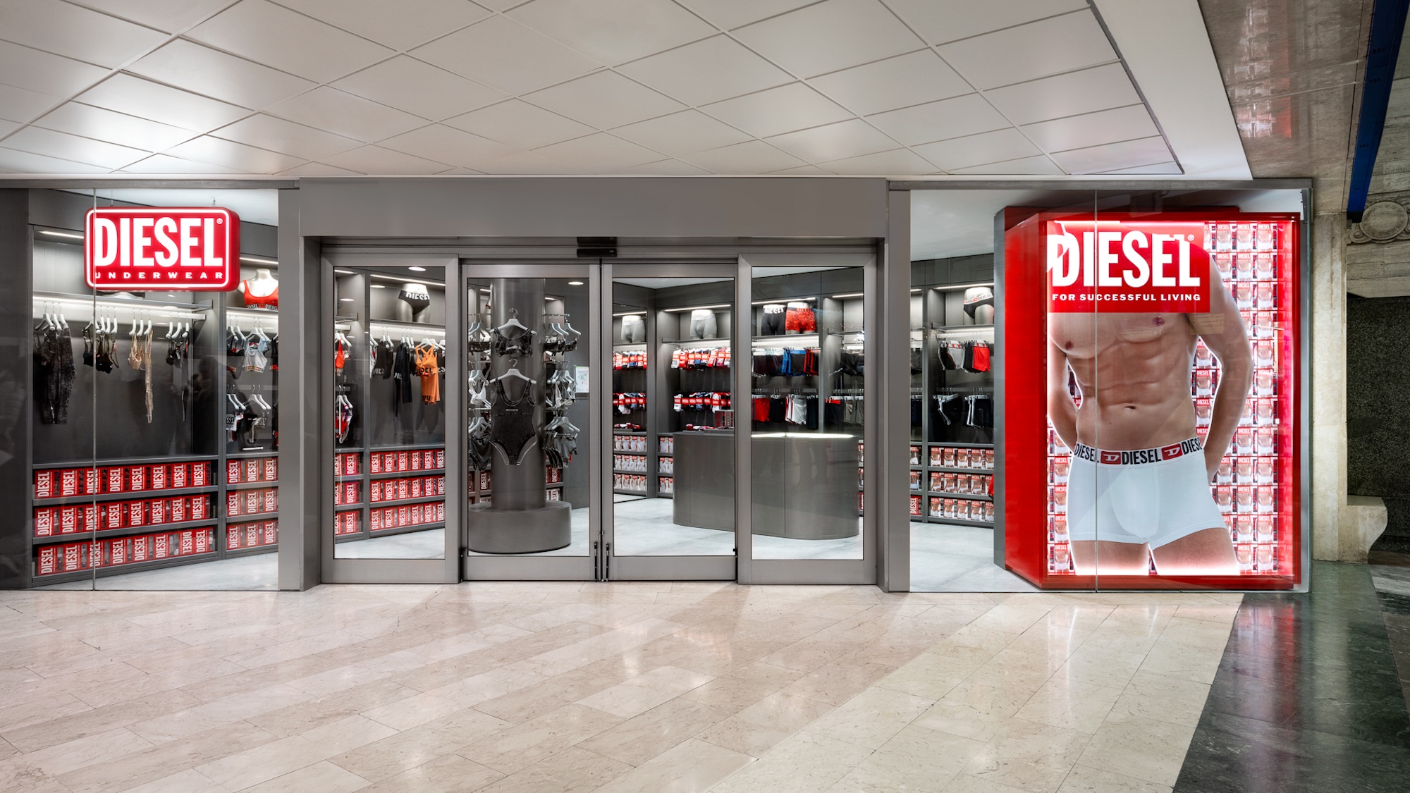 Diesel store underwear calze moda retail 2