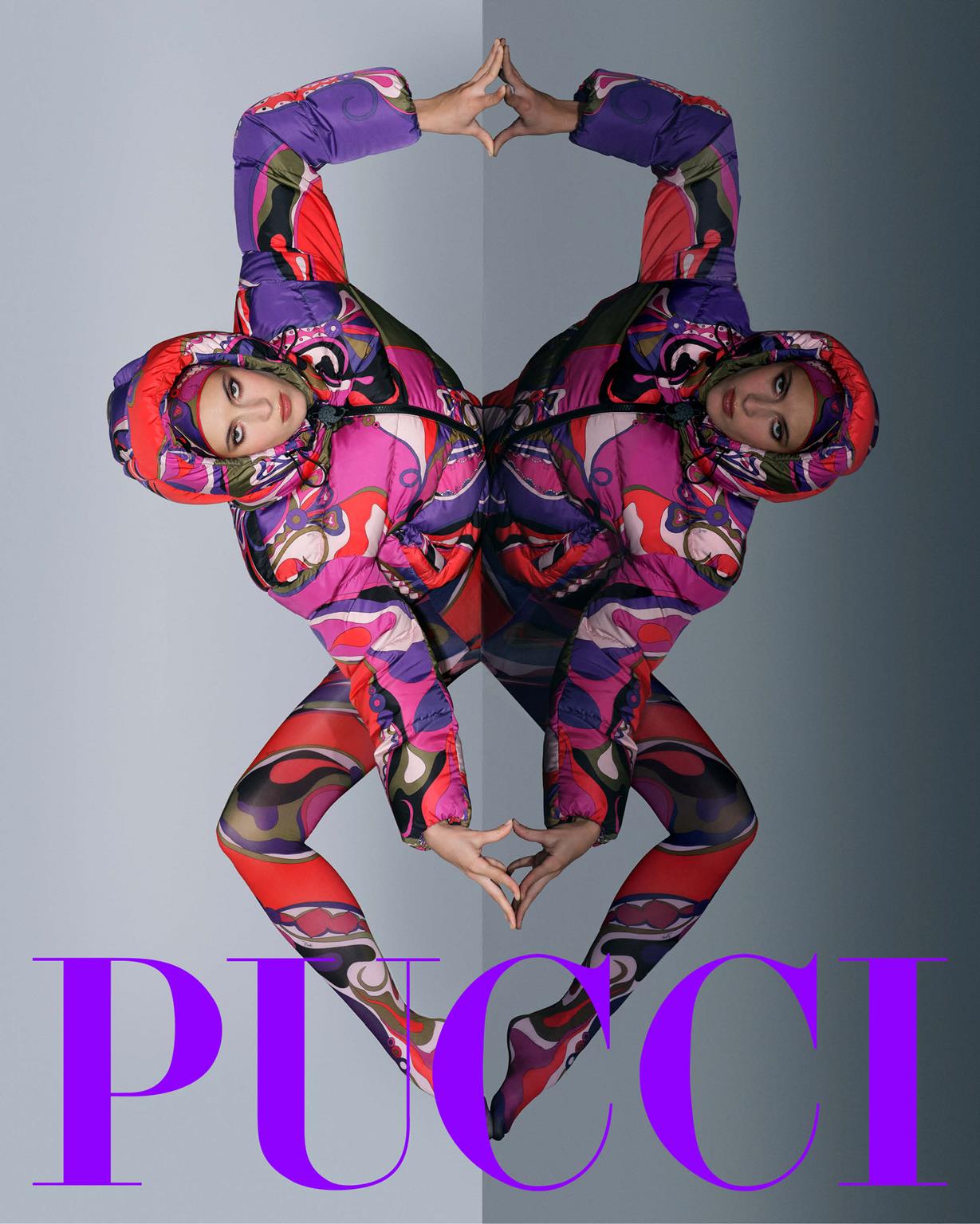 pucci svela i suoi piumini stampati per la winter campaign