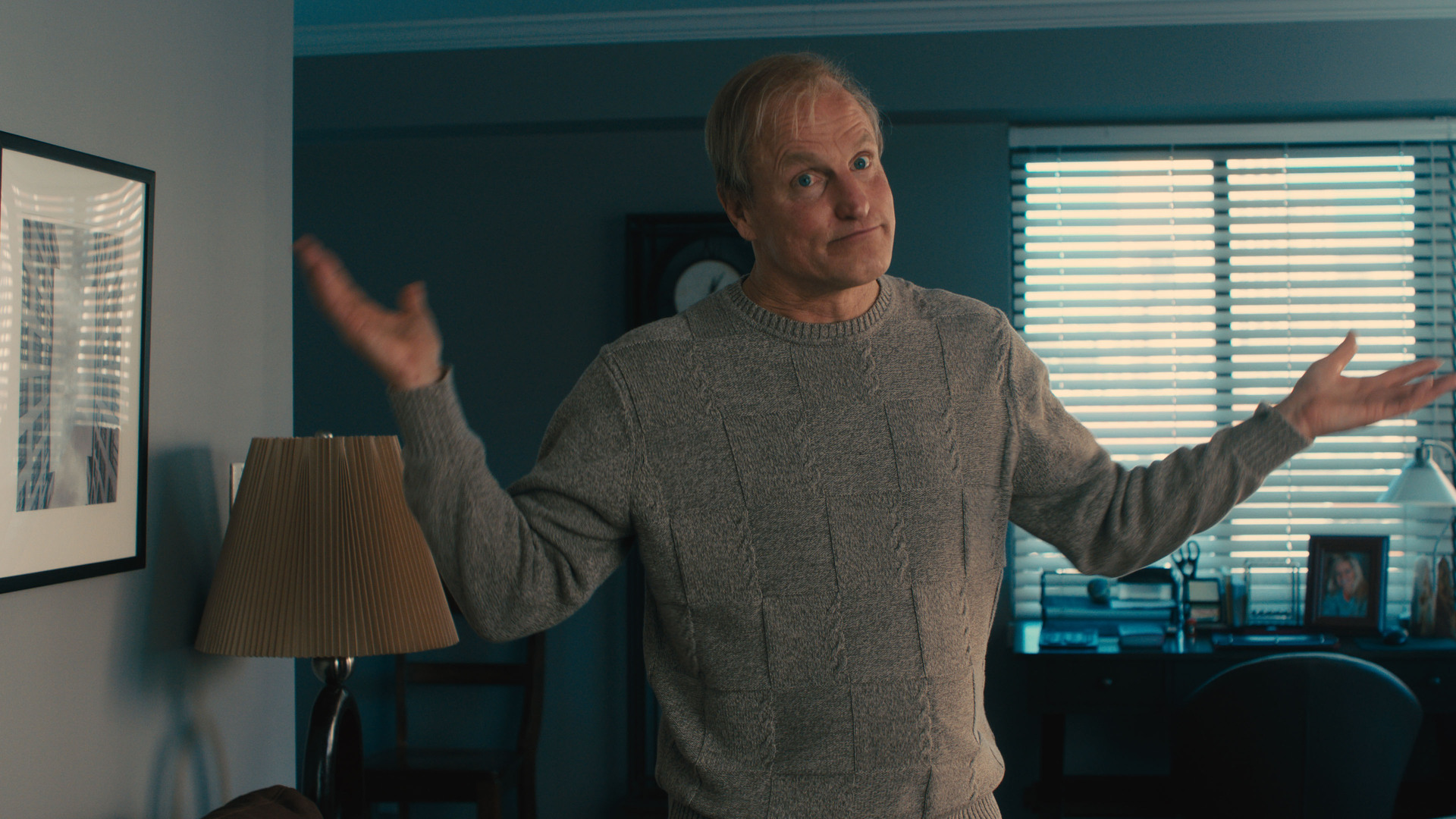 Woody Harrelson as Eddie McCay in 20th Century Studios' ELLA MCCAY. Photo courtesy of 20th Century Studios. © 2025 20th Century Studios. All Rights Reserved.
