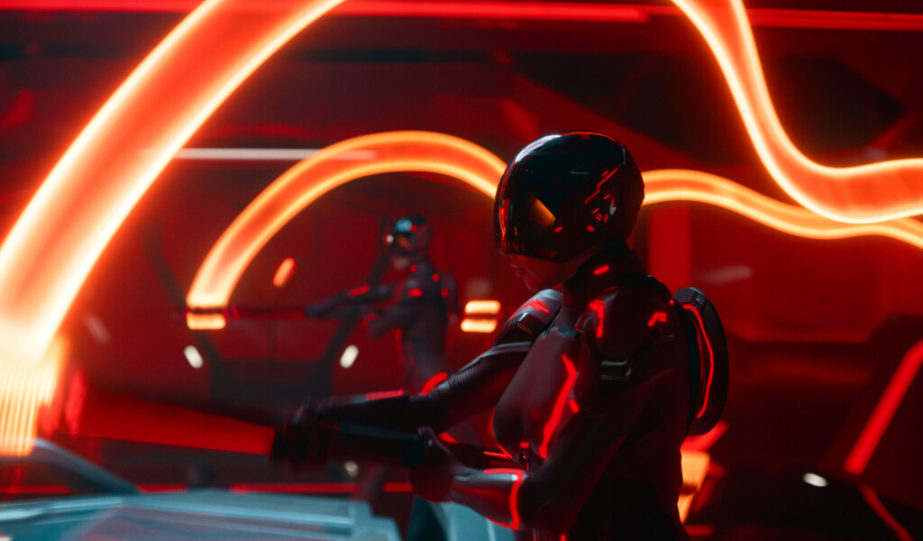 A scene from Disney's Live Action TRON: ARES.
