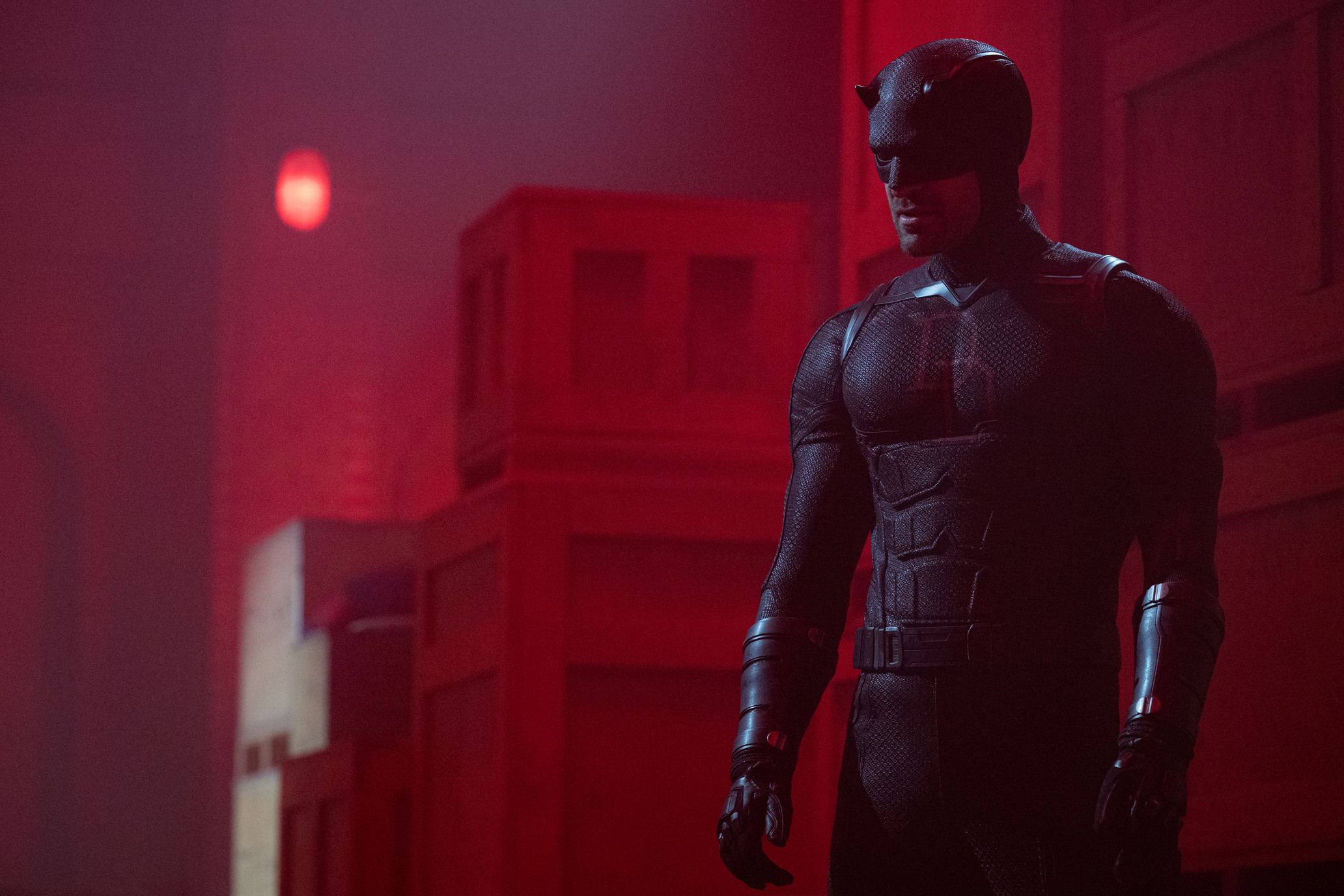 Matt Murdock/Daredevil (Charlie Cox) on the set of Marvel Television's DAREDEVIL: BORN AGAIN, exclusively on Disney+. Photo by Jojo Whilden. © 2025 MARVEL.
