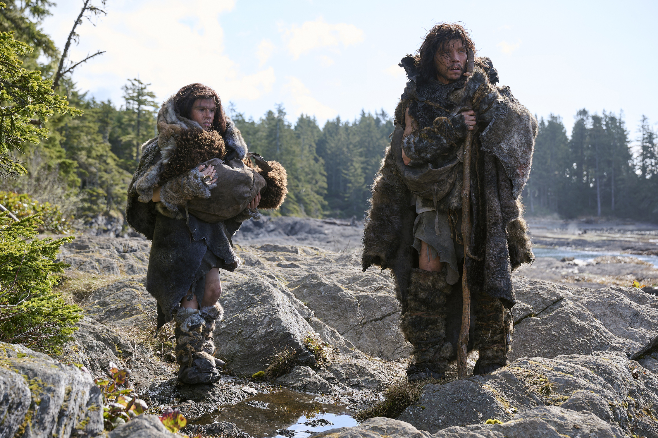 Skywalker Hughes and Jorge Vargas in IN THE BLINK OF AN EYE. Photo by Searchlight Pictures/Kimberley French, Courtesy of Searchlight Pictures. © 2025 Searchlight Pictures. All Rights Reserved.