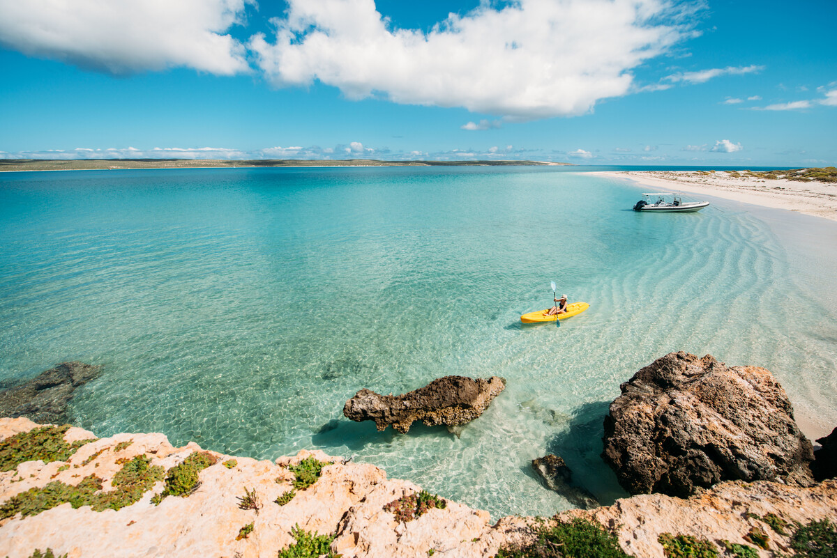 Water activities at Dirk Hartog Island National Park in the Shark Bay World Heritage Area.
