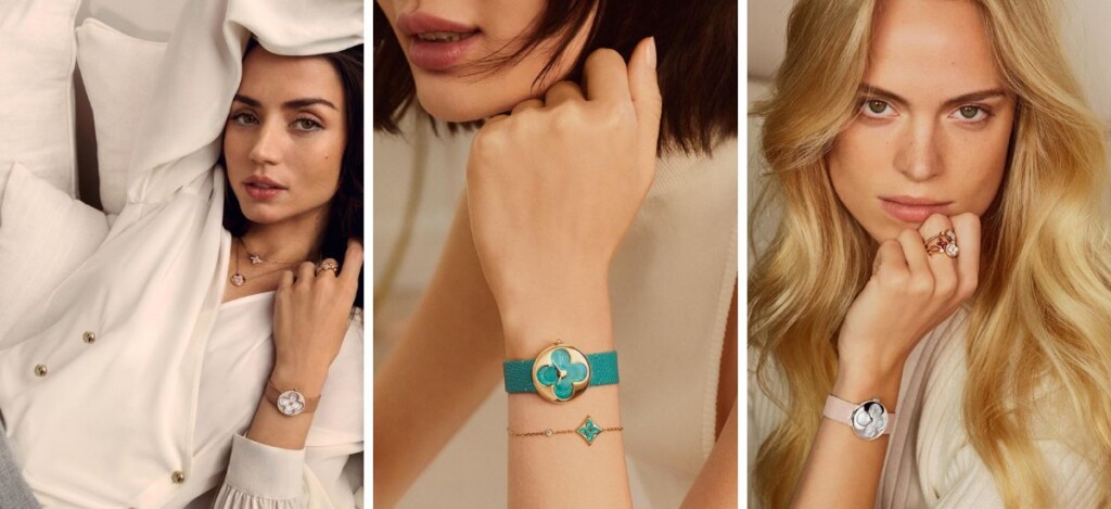 Louis Vuitton Color Blossom Watch quattro versioni con madreperla e amazzonite