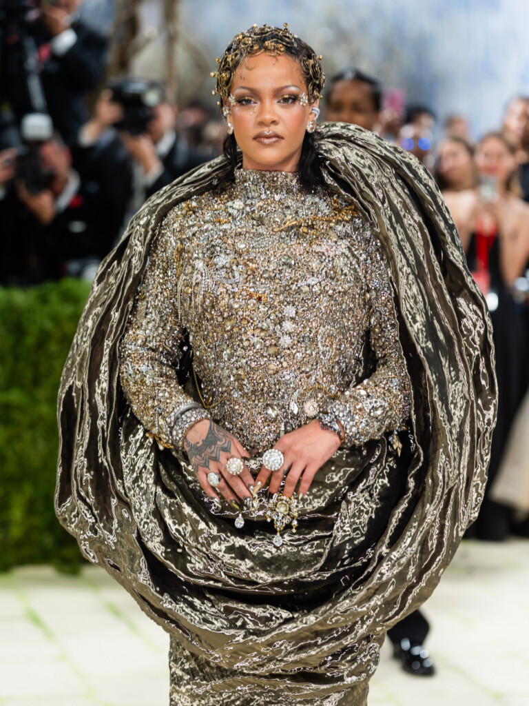 Rihanna in Custom Maison Margiela at The Met Gala 2026 (Close-Up)