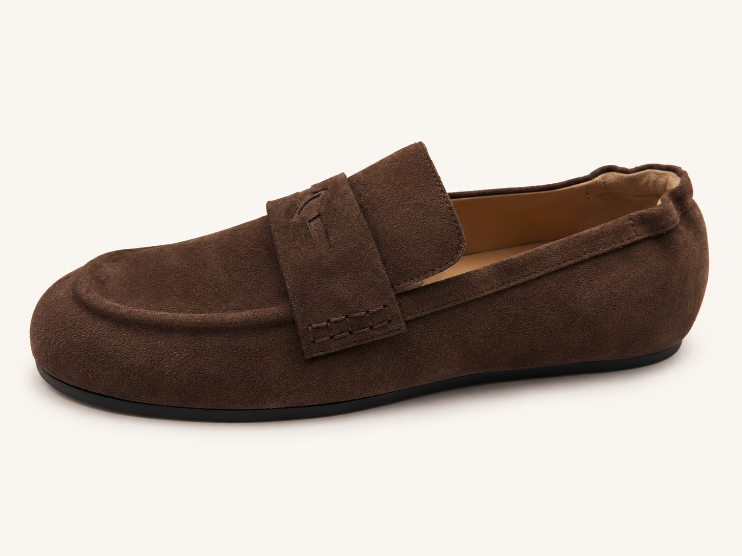 BORN OUTSIDE_mocassino LINEA scamosciato marrone