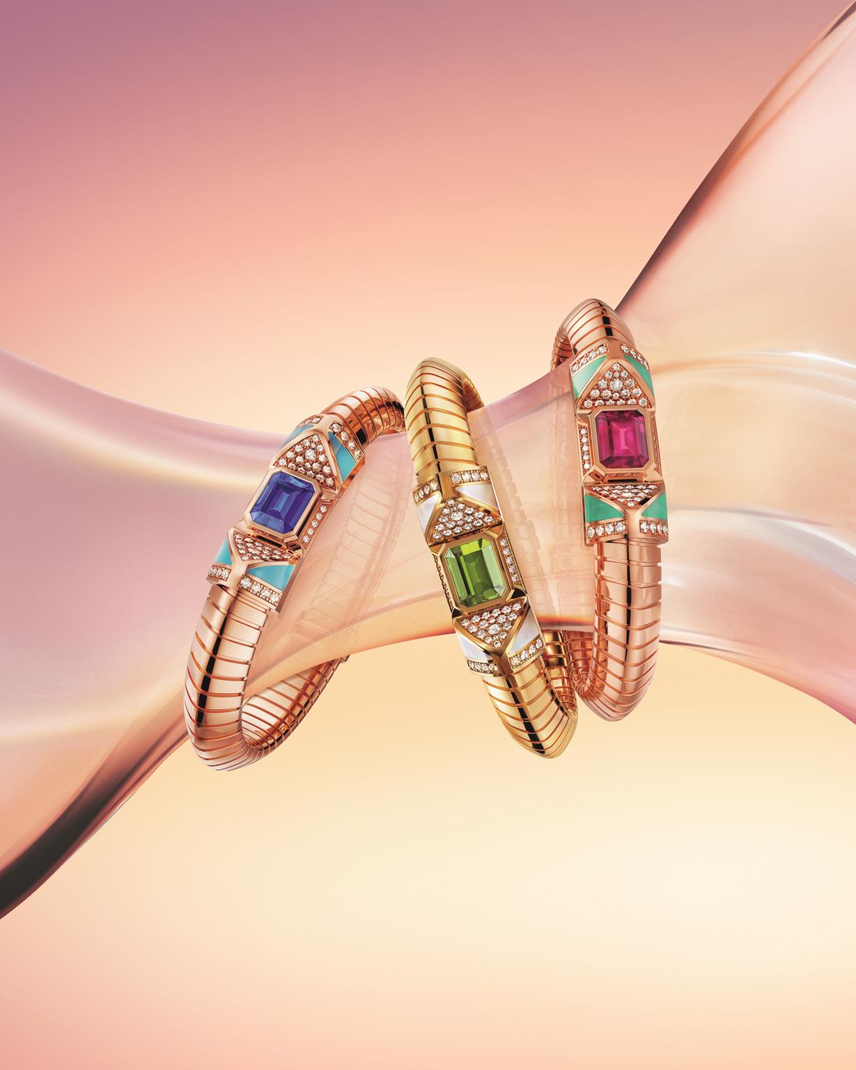 Bvlgari Colors nuovi anelli Doppio Baccellato e bracciali Tubogas