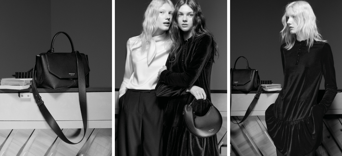 Emporio Armani 1981 la nuova famiglia di borse dall'archivio
