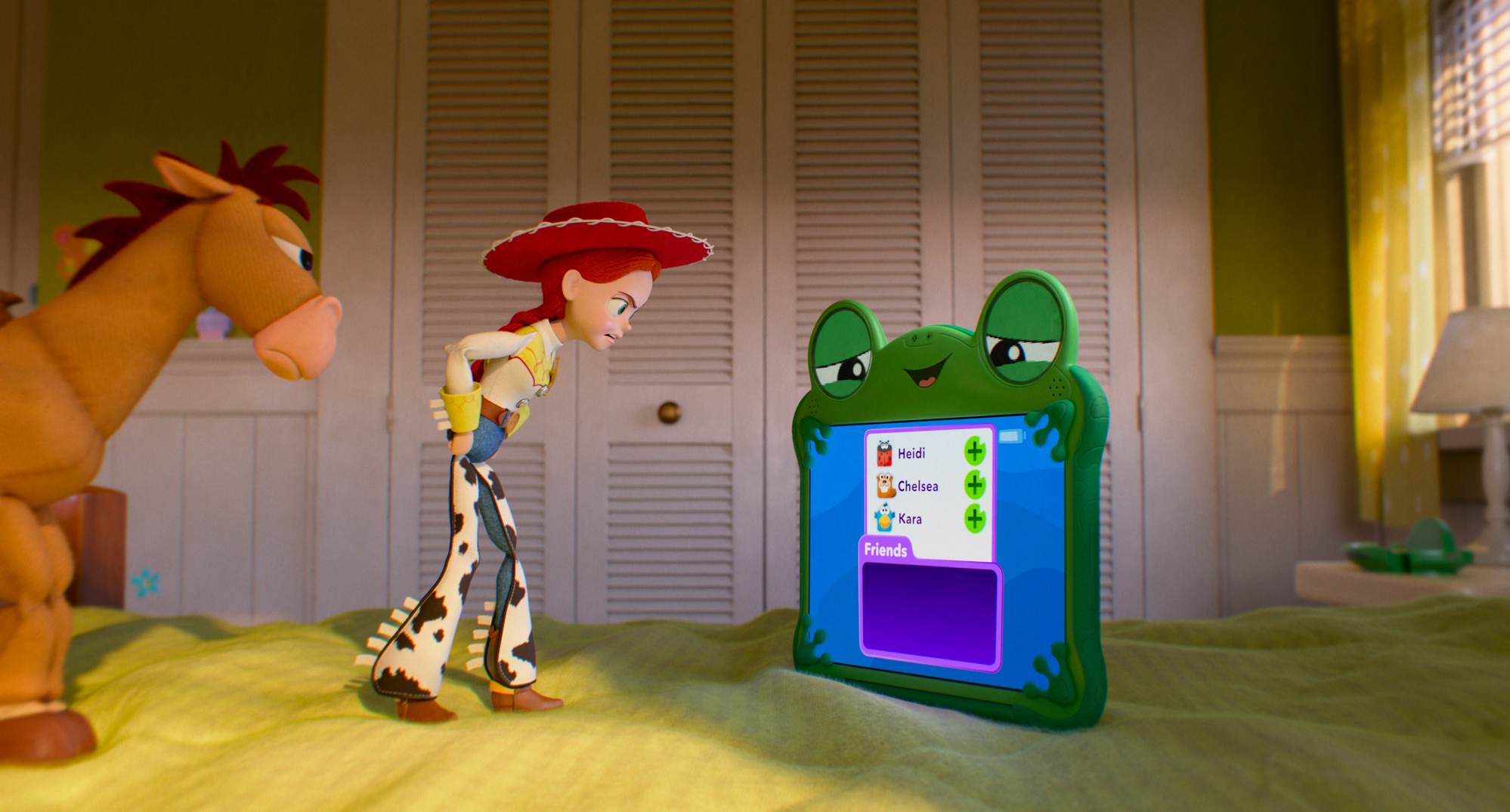 (L-R): Bullseye, Jessie, and Lilypad in Disney and Pixar's TOY STORY 5. Photo courtesy of Pixar. © 2026 Disney/Pixar. All Rights Reserved.