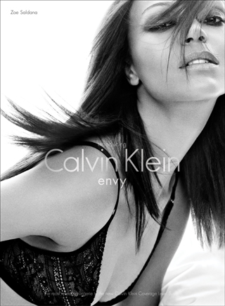 Zoe Saldana per la campagna di Calvin Klein Underwear Envy - © 2010 Mikael Jansson