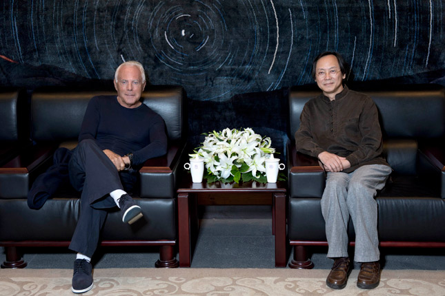 Giorgio Armani e Lu Xiaobo