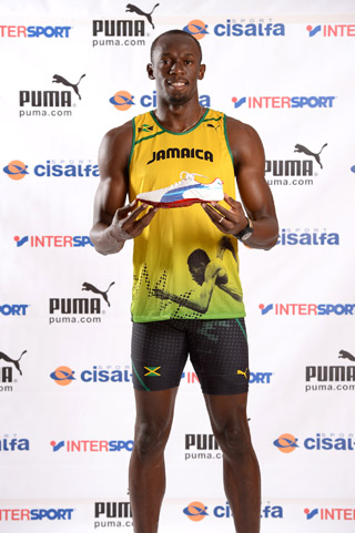 Usain Bolt a Roma presenta le nuove Puma
