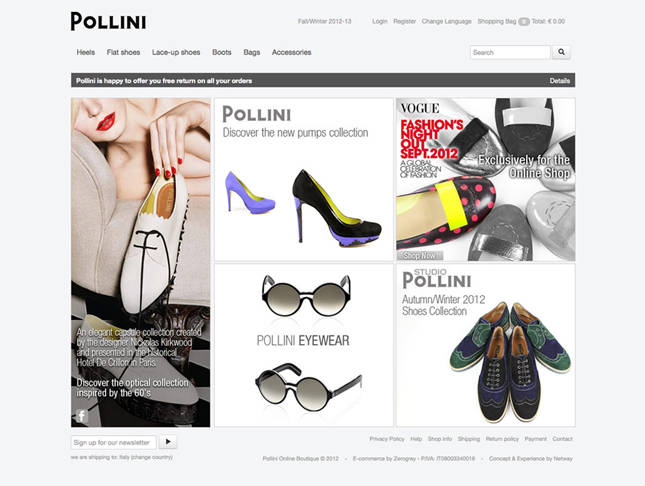 boutique online pollini