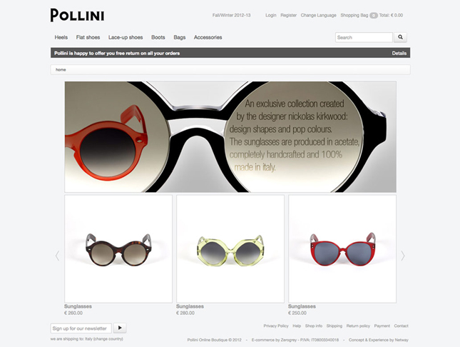 boutique online pollini