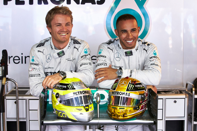 Lewis Hamilton e Nico Rosberg 