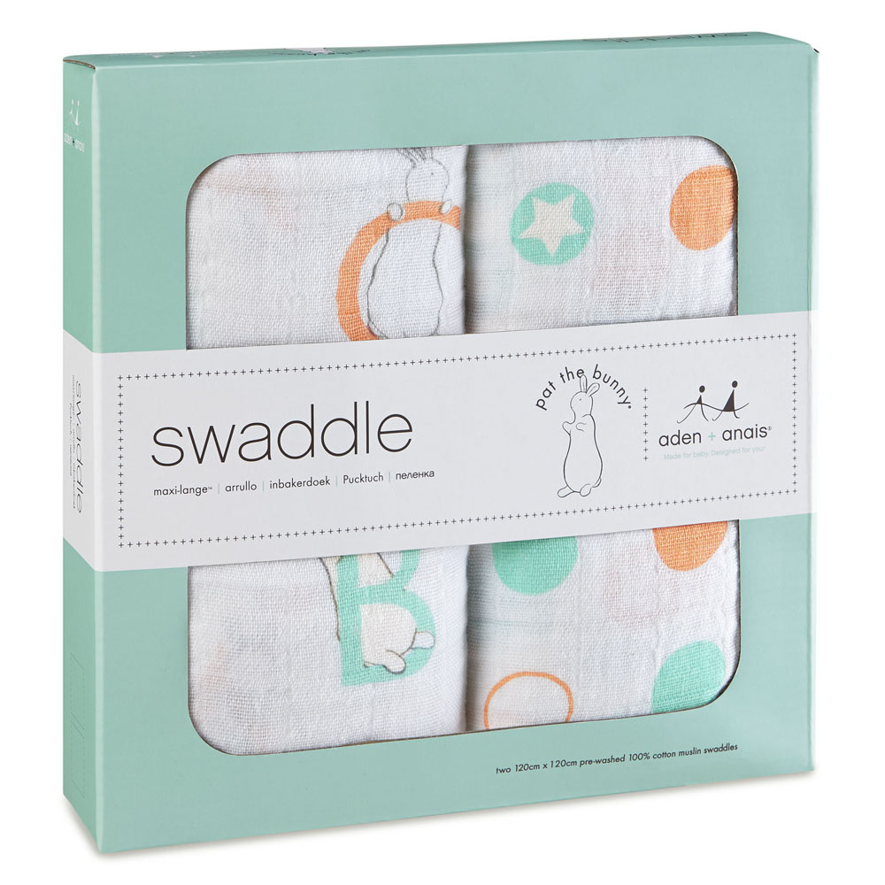 pat the bunny classic swaddle 2-pack packaging