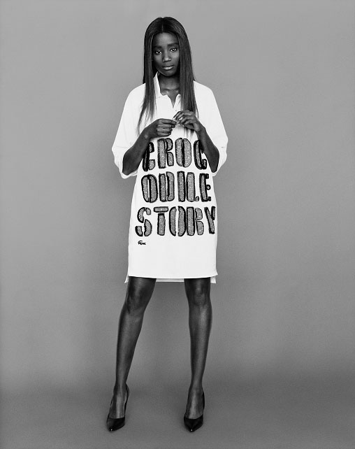 Karidja Touré per la capsule collection Lacoste by Lesage