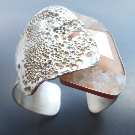 Anello con sale rosa dell'Himalaya