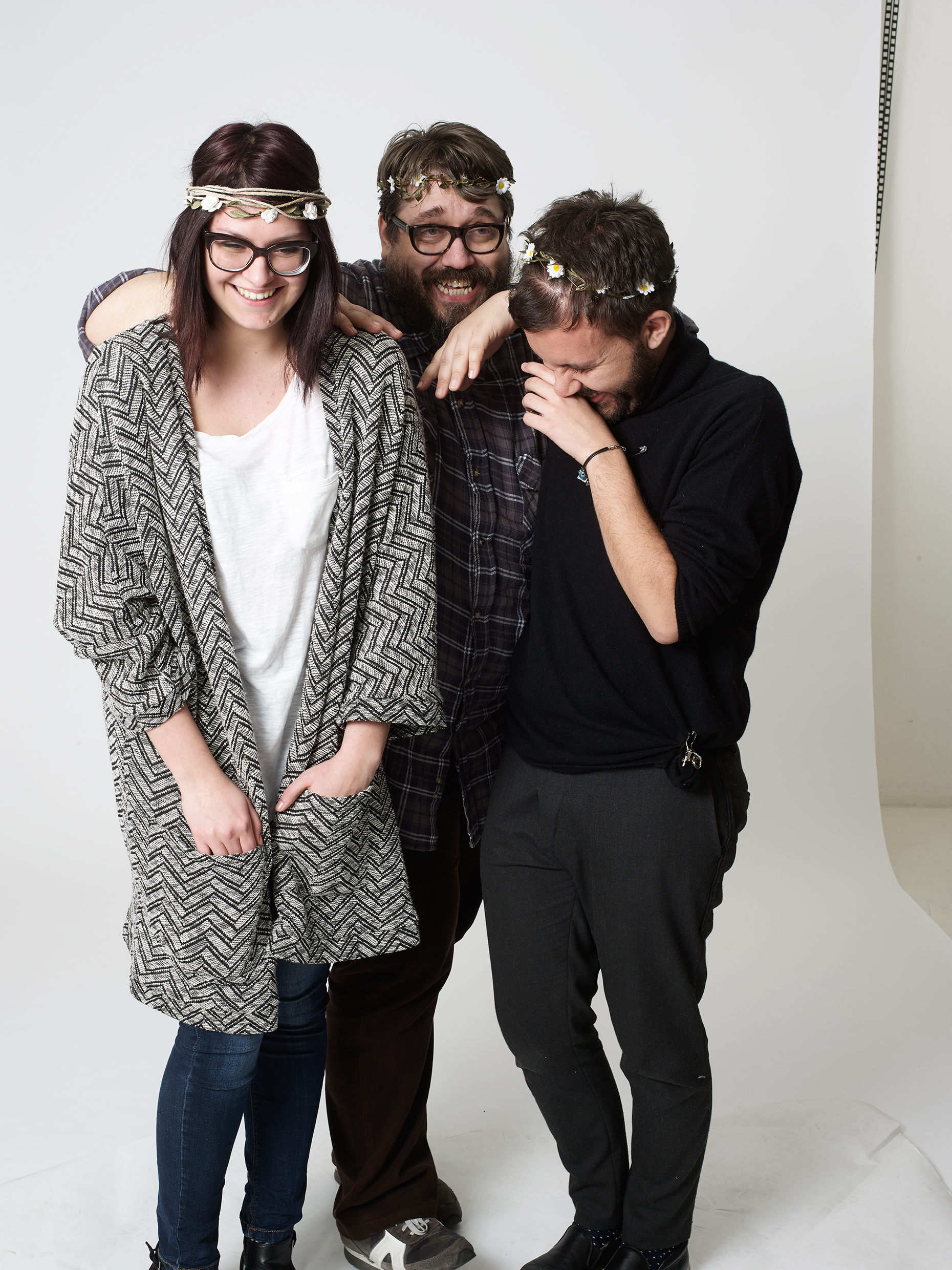 Con Chiara e Riccardo sul set (Foto di Michele Ercolani)