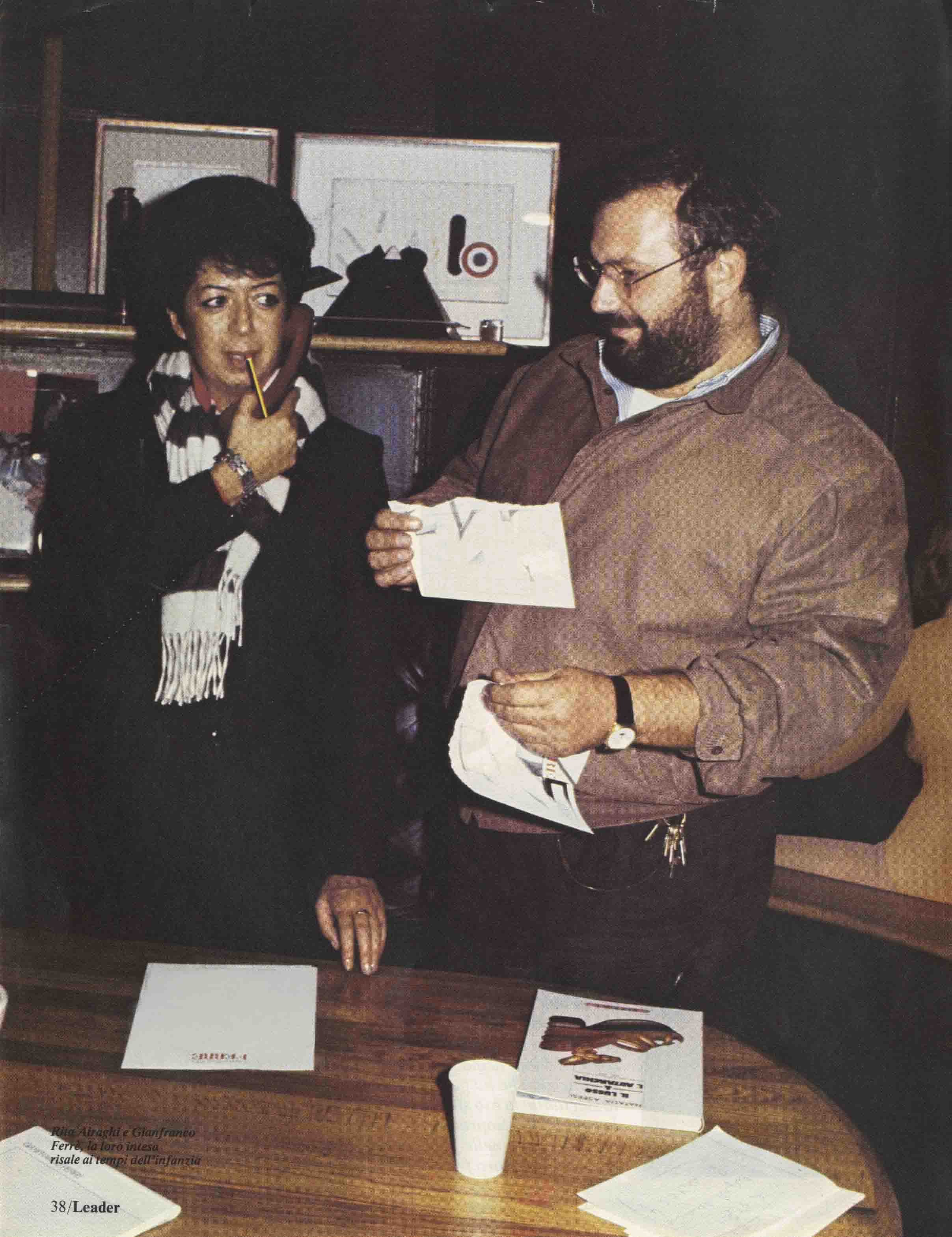 Rita Airaghi con Gianfranco Ferrè (Anno 1982)