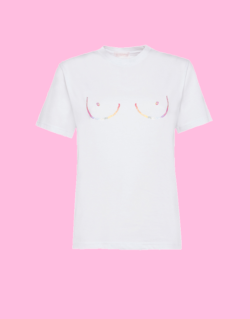 t-shirt tette glimmed