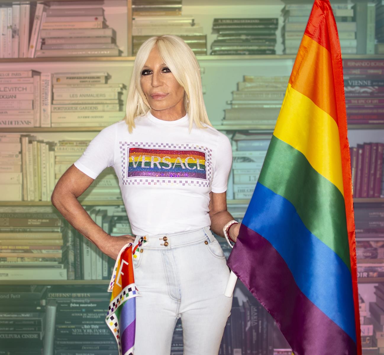 versace t-shirt pride rainbow