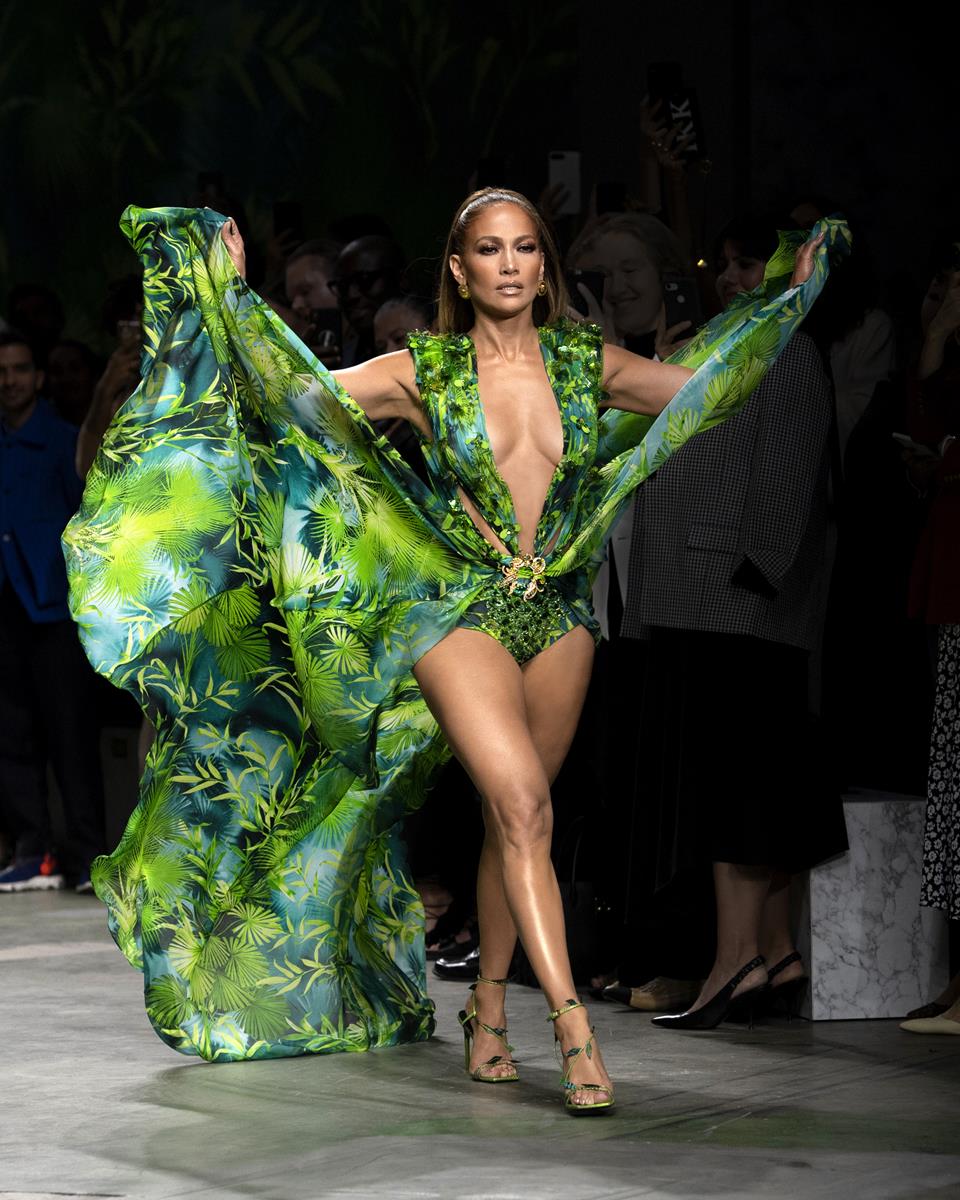 Jennifer Lopez jungle dress versace