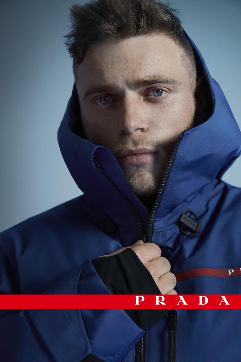 Gus Kenworthy Prada Linea Rossa campagna pubblicitaria sci freestyle